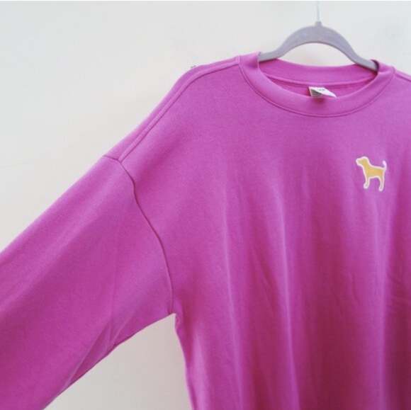 VS Pink Ivy Fleece Campus Sweatpants Outfit Limited Edition Pink Gossip (M) NWT! - Picture 8 of 16